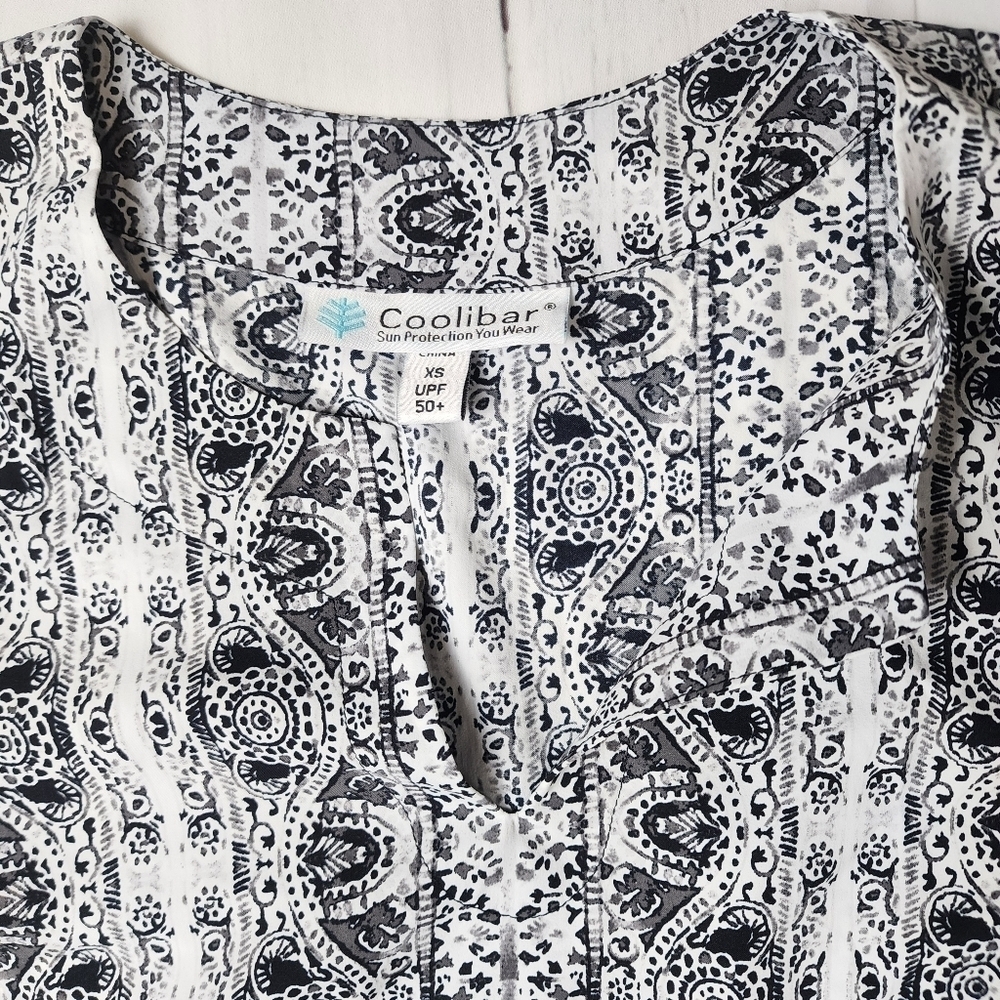COOLIBAR FIJI Long Tunic, 3/4 Sleeve,  Modest Midi Dress UPF 50+  XS   MSRP$119 - Picture 7 of 10